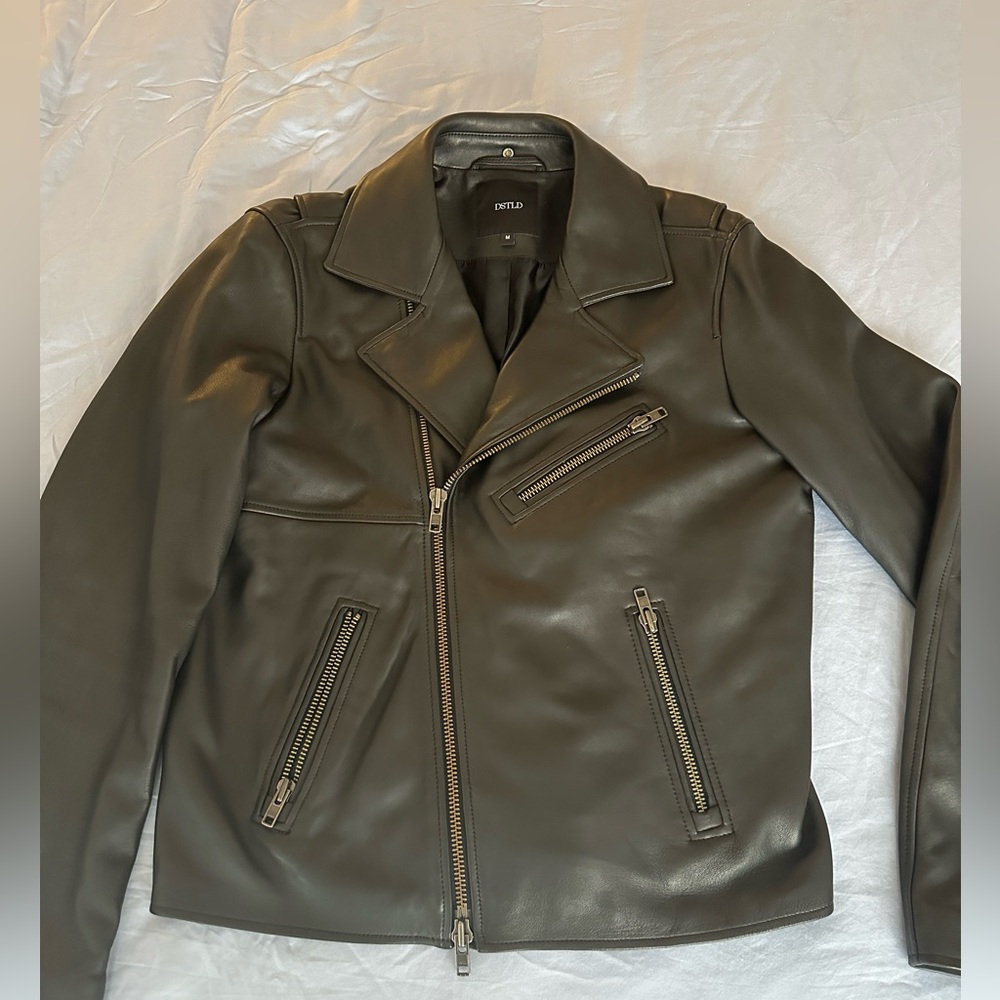 DSTLD Lamb Leather Biker Jacket